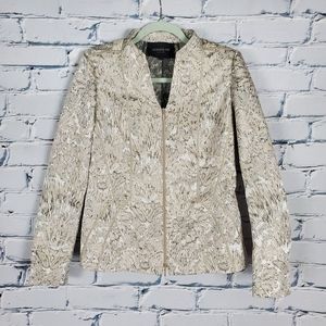 Lafayette 148 Jacquard Zipper Jacket